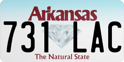 AR license plate 731LAC