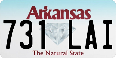 AR license plate 731LAI