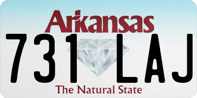 AR license plate 731LAJ