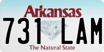 AR license plate 731LAM