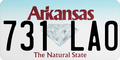 AR license plate 731LAO