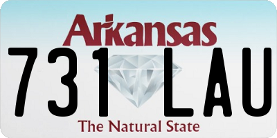 AR license plate 731LAU