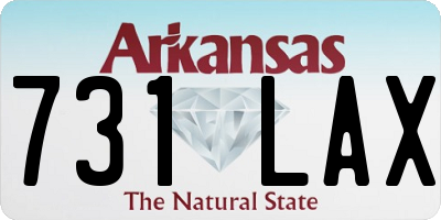 AR license plate 731LAX