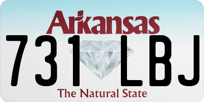 AR license plate 731LBJ
