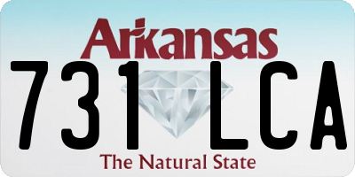 AR license plate 731LCA