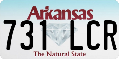 AR license plate 731LCR