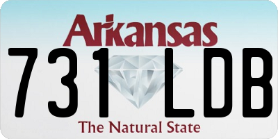 AR license plate 731LDB
