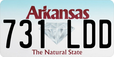 AR license plate 731LDD