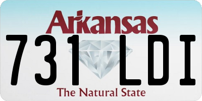 AR license plate 731LDI