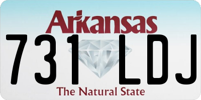 AR license plate 731LDJ