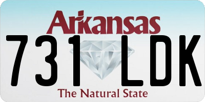 AR license plate 731LDK