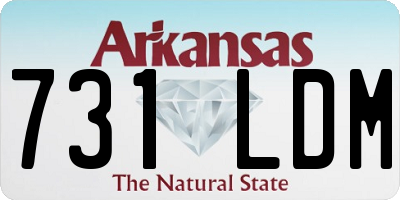 AR license plate 731LDM