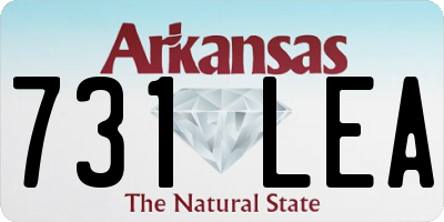AR license plate 731LEA