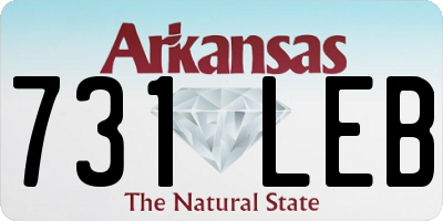AR license plate 731LEB