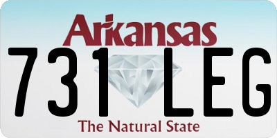 AR license plate 731LEG