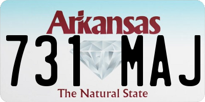 AR license plate 731MAJ