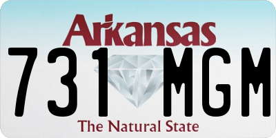 AR license plate 731MGM