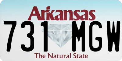AR license plate 731MGW