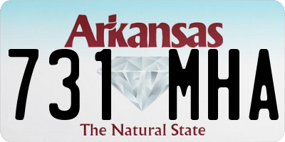 AR license plate 731MHA