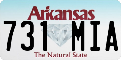 AR license plate 731MIA