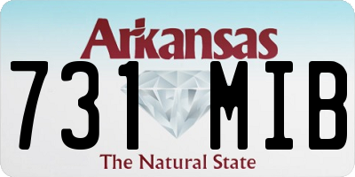 AR license plate 731MIB