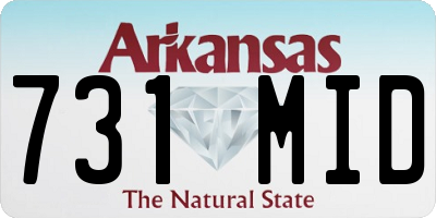 AR license plate 731MID