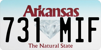 AR license plate 731MIF