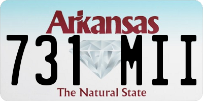 AR license plate 731MII