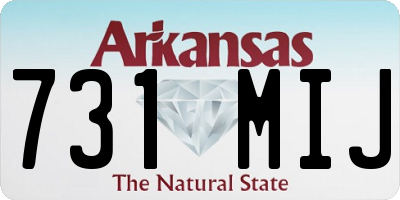 AR license plate 731MIJ