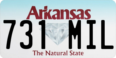AR license plate 731MIL