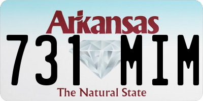 AR license plate 731MIM