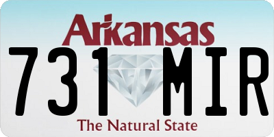 AR license plate 731MIR