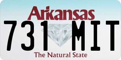 AR license plate 731MIT