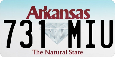 AR license plate 731MIU