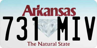 AR license plate 731MIV