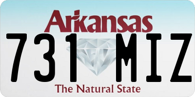 AR license plate 731MIZ