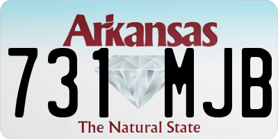 AR license plate 731MJB