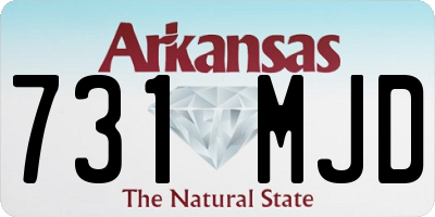 AR license plate 731MJD