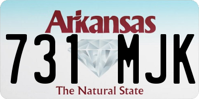 AR license plate 731MJK