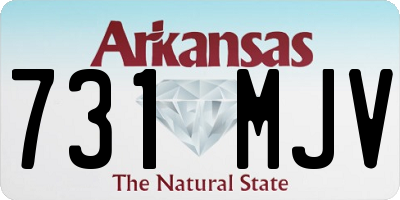 AR license plate 731MJV