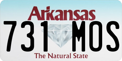 AR license plate 731MOS