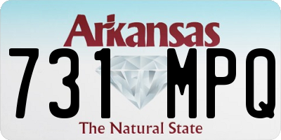 AR license plate 731MPQ