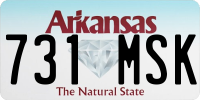 AR license plate 731MSK