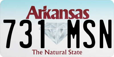 AR license plate 731MSN