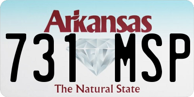 AR license plate 731MSP