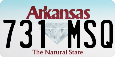 AR license plate 731MSQ
