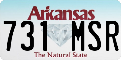 AR license plate 731MSR