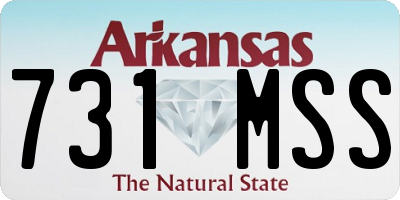 AR license plate 731MSS