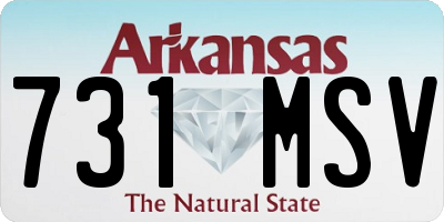 AR license plate 731MSV
