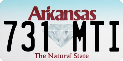 AR license plate 731MTI